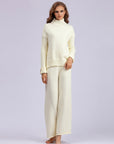 Basic Bae High- Low Turtleneck Long Sleeve Top and Pants Sweater Set