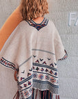 Dark Gray Fringe Open Front Cardigan