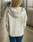 Drawstring Star Long Sleeve Hooded Sweater