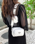 Dark Slate Gray PU Leather Adjustable Strap Crossbody Bag Sentient Beauty Fashions *Accessories