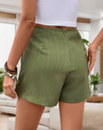 Dim Gray Ruched High Waist Shorts Sentient Beauty Fashions Apparel & Accessories
