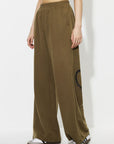 Heart Elastic Waist Wide Leg Pants