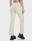 Antique White Tied Mid-Rise Waist Active Pants