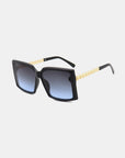 White Smoke Polycarbonate Frame Square Sunglasses Sentient Beauty Fashions *Accessories