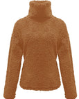 Fuzzy Turtleneck Long Sleeve Sweatshirt