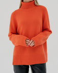 Turtle Neck Raglan Sleeve Sweater