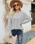 Round Neck Drop Shoulder Sweater