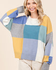 Mittoshop Color Block Round Neck Sweater