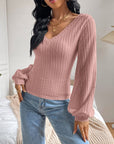 Honey V-Neck Long Sleeve T-Shirt