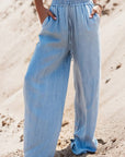 Drawstring Wide Leg Jeans