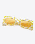 White Smoke Tortoiseshell Rectangle Polycarbonate Sunglasses Sentient Beauty Fashions *Accessories