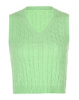 Cable-knit V-Neck Sweater Vest