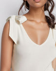 V-Neck Tie Shoulder Tank