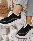 Thermal Suede Platform Slip-On Boots