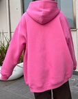 Pocketed Dropped Shoulder Long Sleeve Hoodie