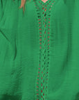 Cutout V-Neck Three-Quarter Sleeve Cover Up