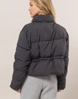 HYFVE Quilted Back Drawstring Puffer Jacket