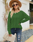 Round Neck Drop Shoulder Sweater