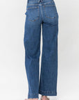 Judy Blue Full Size Double Button Wide Leg Jeans