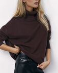 Basic Bae Turtleneck Long Sleeve Dropped Shoulder Sweater