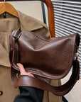 PU Leather Double Strap Shoulder Bag