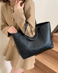 PU Leather Medium Tote Bag