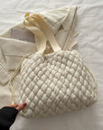 Drawstring Bubble Texture Tote Bag