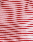 Light Pink Striped Round Neck Short Sleeve T-Shirt