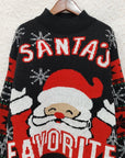 Santa Mock Neck Long Sleeve Sweater