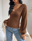 Honey V-Neck Long Sleeve T-Shirt