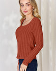 Basic Bae Full Size Ribbed Long Sleeve T-Shirt