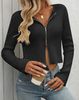 Mandy Zip Up Long Sleeve Cardigan