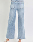 RISEN Full Size Tummy Control High Rise Crop Wide Leg Jeans