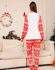 Full Size Christmas Long Sleeve Top and Pants Set