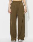 Heart Elastic Waist Wide Leg Pants