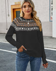 Round Neck Raglan Sleeve Sweater