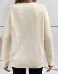 BOO Round Neck Long Sleeve Sweater