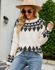 Round Neck Long Sleeve Sweater