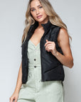 Snobbish Zip Up Quilted Hooded Vest