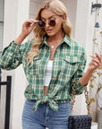 Mandy Plaid Button Up Long Sleeve Shirt