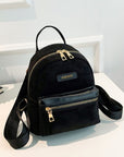 Suede Adjustable Strap Backpack Bag