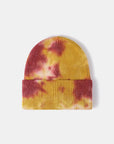 Tie-Dye Cuffed Rib-Knit Beanie Hat