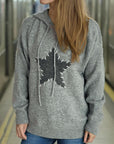 Drawstring Star Long Sleeve Hooded Sweater