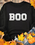 BOO Round Neck Long Sleeve Sweatshirt