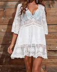 Lace Detail Plunge Cover-Up Dress