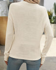 Mandy Round Neck Dropped Shoulder Knit Top