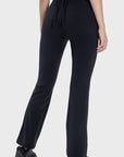 Tied Mid-Rise Waist Active Pants