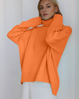 Basic Bae Turtleneck Dropped Shoulder Long Sleeve Sweater