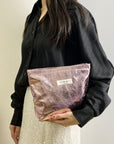 Black PU Leather Clutch with Zip Sentient Beauty Fashions *Accessories