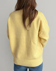 Round Neck Dropped Shoulder Long Sleeve Sweater